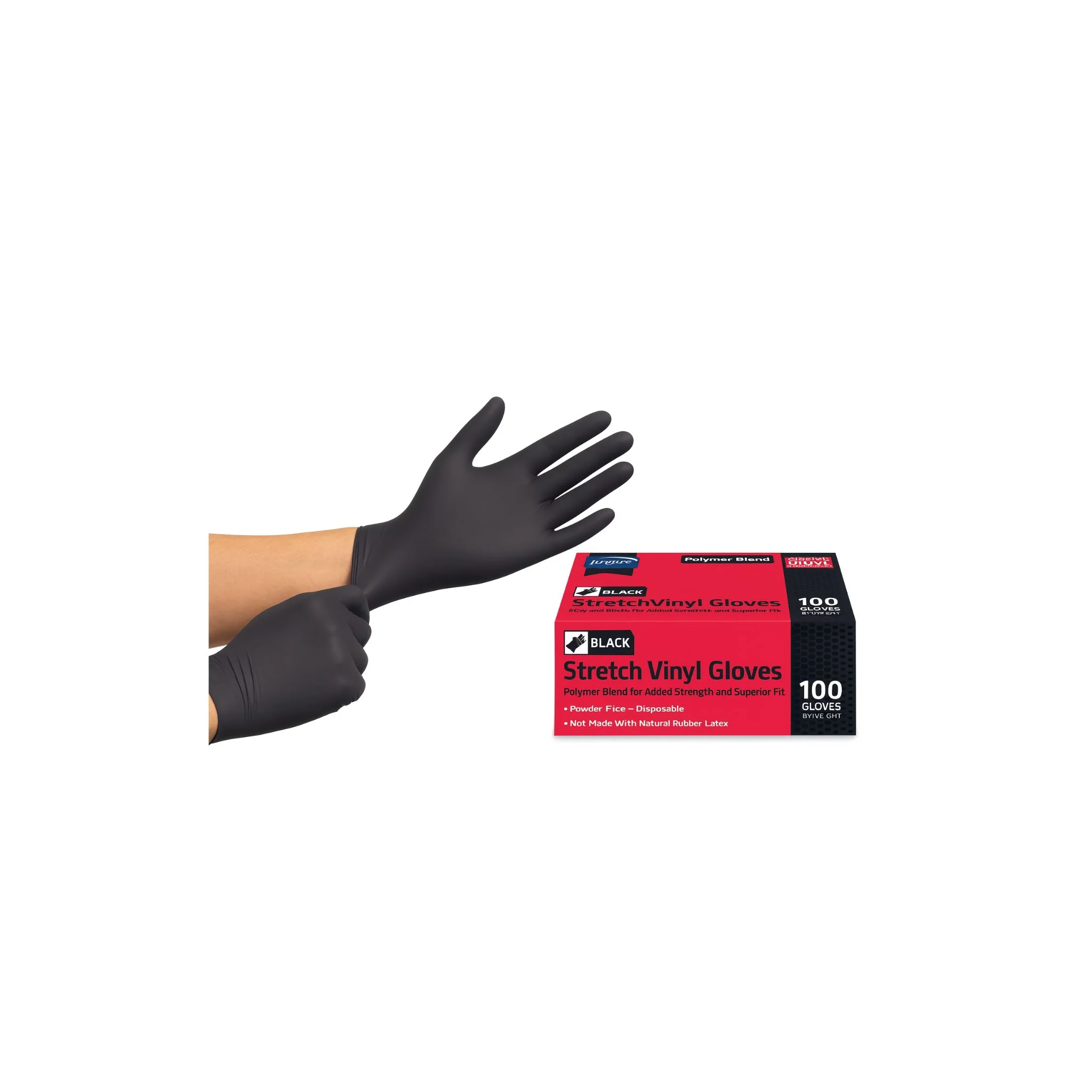 Inspire Black Nitrile Gloves VINYL POLYMER BLEND - KaJay Automotive