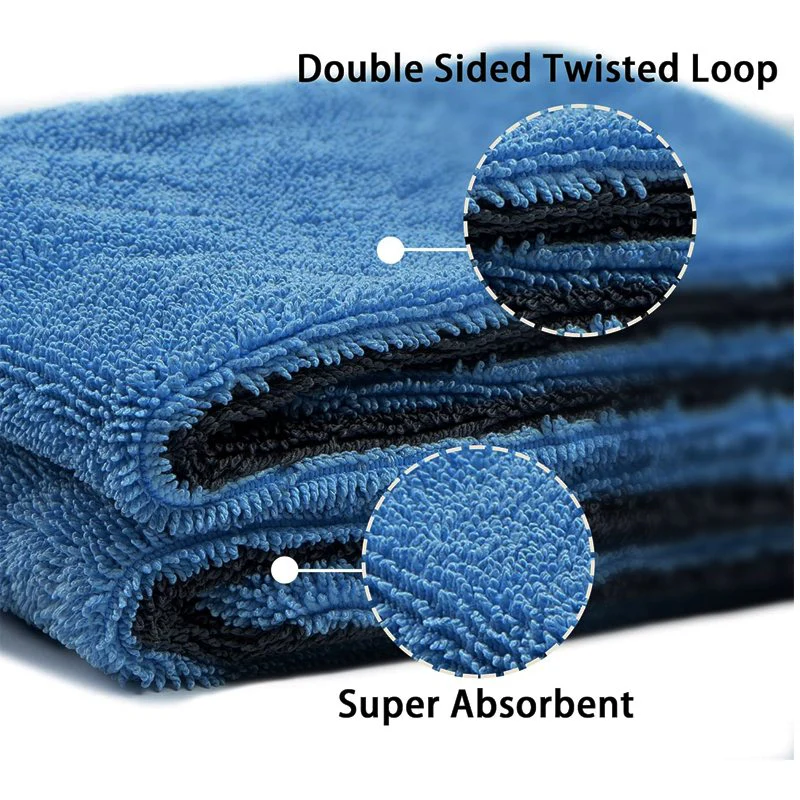 Twisted Loop Microfiber Drying Towel, 1200 GSM, 16