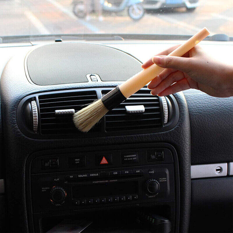 Boar Hair Detailing Brush w. Protective Rubber Ferrule (Pack of 2) - KaJay Automotive