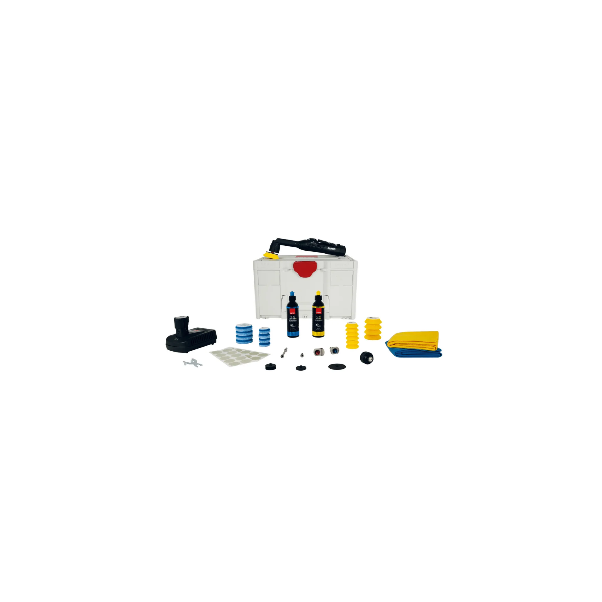 RUPES iBrid Nano 2 Cordless Polisher LUX Kit | Systainer Case and Accessories - KaJay Automotive