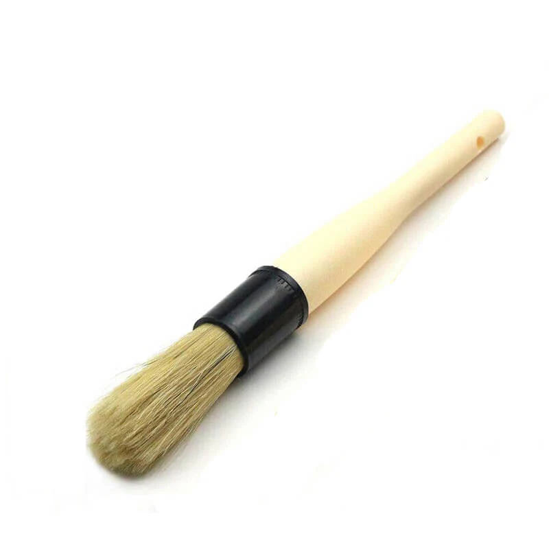 Boar Hair Detailing Brush w. Protective Rubber Ferrule (Pack of 2) - KaJay Automotive