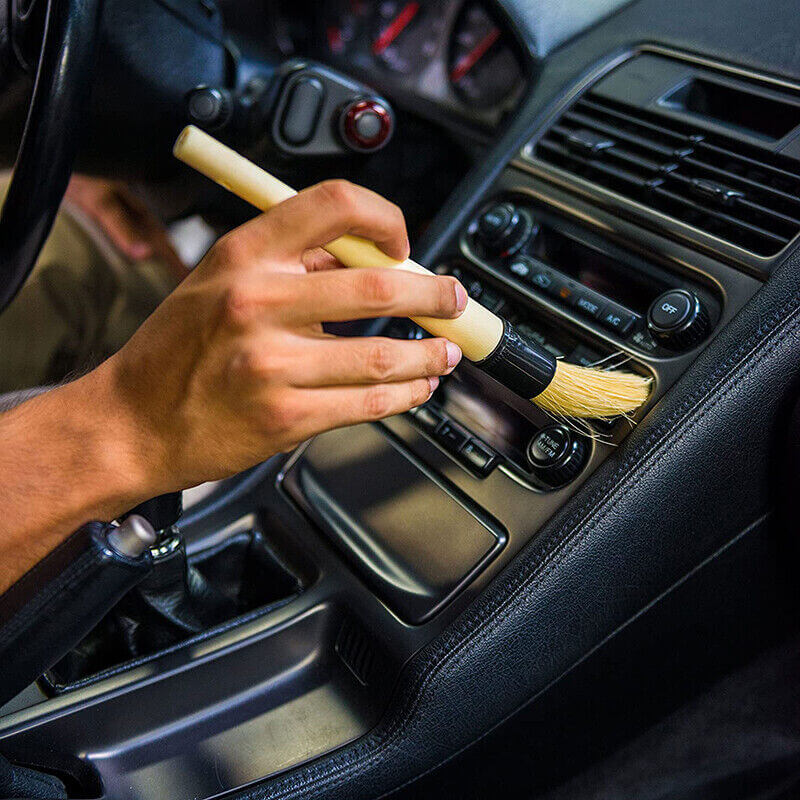 Boar Hair Detailing Brush w. Protective Rubber Ferrule (Pack of 2) - KaJay Automotive