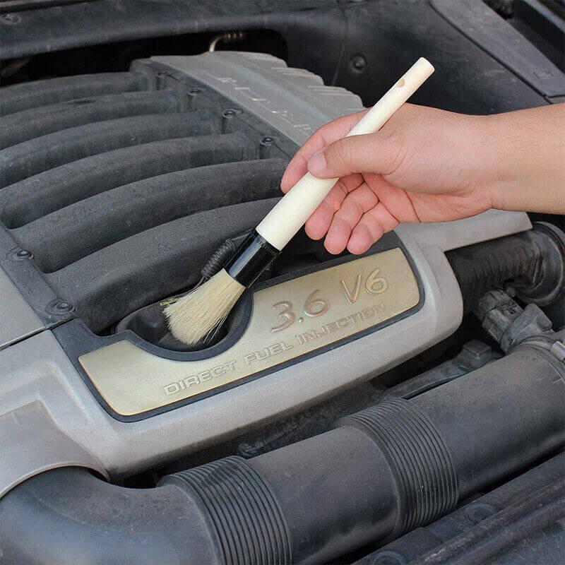 Boar Hair Detailing Brush w. Protective Rubber Ferrule (Pack of 2) - KaJay Automotive