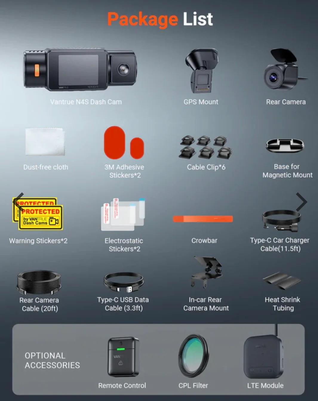 Vantrue N4S Dashcam - KaJay Automotive